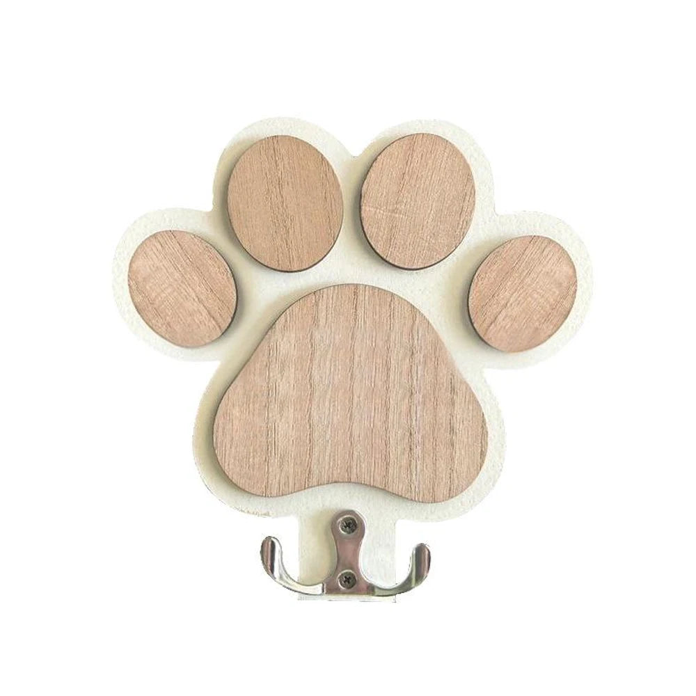 The Paw Hook — Wooden Paw Print Wall Hook for Dog Leashes, Collars & Coats 🐾🪵
