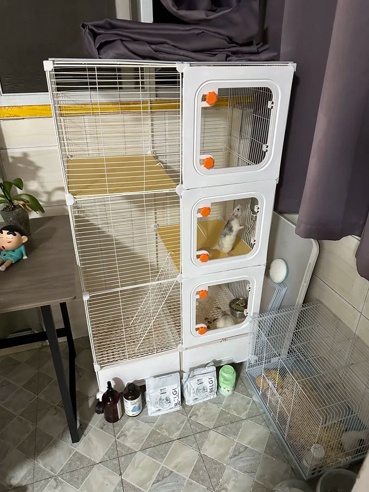 The Slay Villa — Multi-Level Cage Enclosure for Squirrels & Chinchillas 🐿️🏠