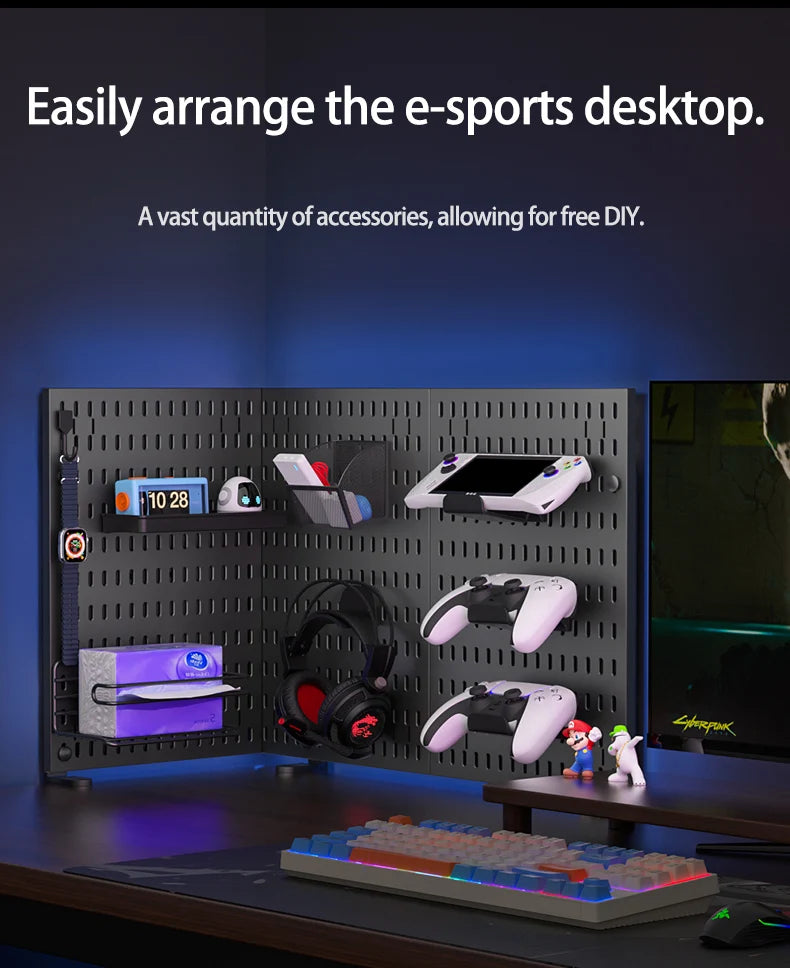 The must Desk Board — No-Drill Desktop Pegboard Organiser for Gaming Rooms & Aesthetic Setups 🎮✨