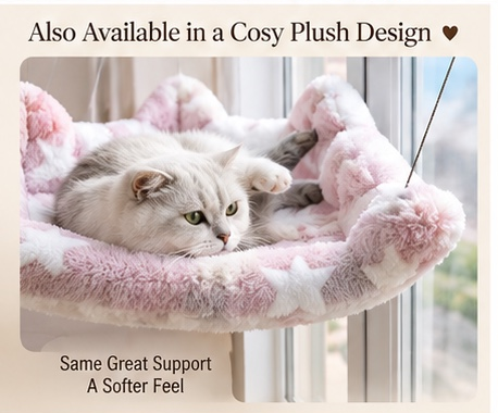 The Sky Lounge — Suction Cup Window Hammock Bed for Cats 🐈✨