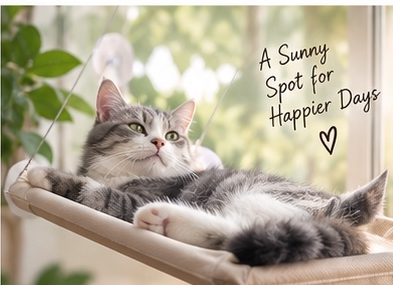 The Sky Lounge — Suction Cup Window Hammock Bed for Cats 🐈✨