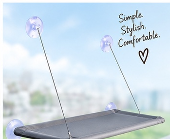 The Sky Lounge — Suction Cup Window Hammock Bed for Cats 🐈✨