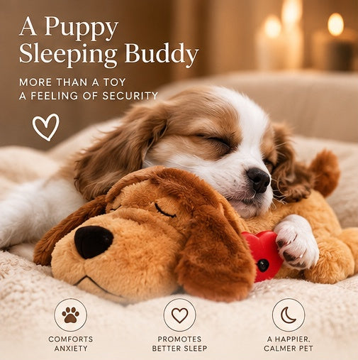 The Heartbeat Buddy — Anxiety Relief Plush Toy for Dogs & Cats 💞