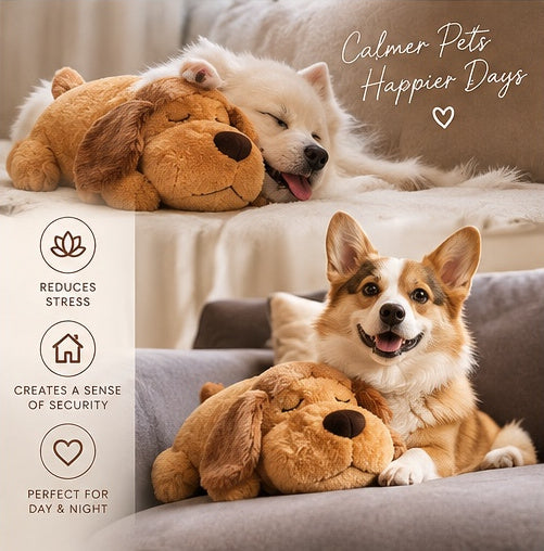 The Heartbeat Buddy — Anxiety Relief Plush Toy for Dogs & Cats 💞