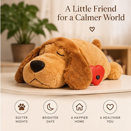 The Heartbeat Buddy — Anxiety Relief Plush Toy for Dogs & Cats 💞